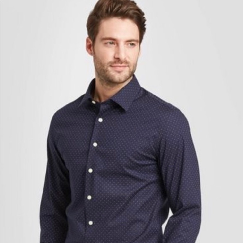 Men’s Dress Shirt (Navy) XXL slim fit